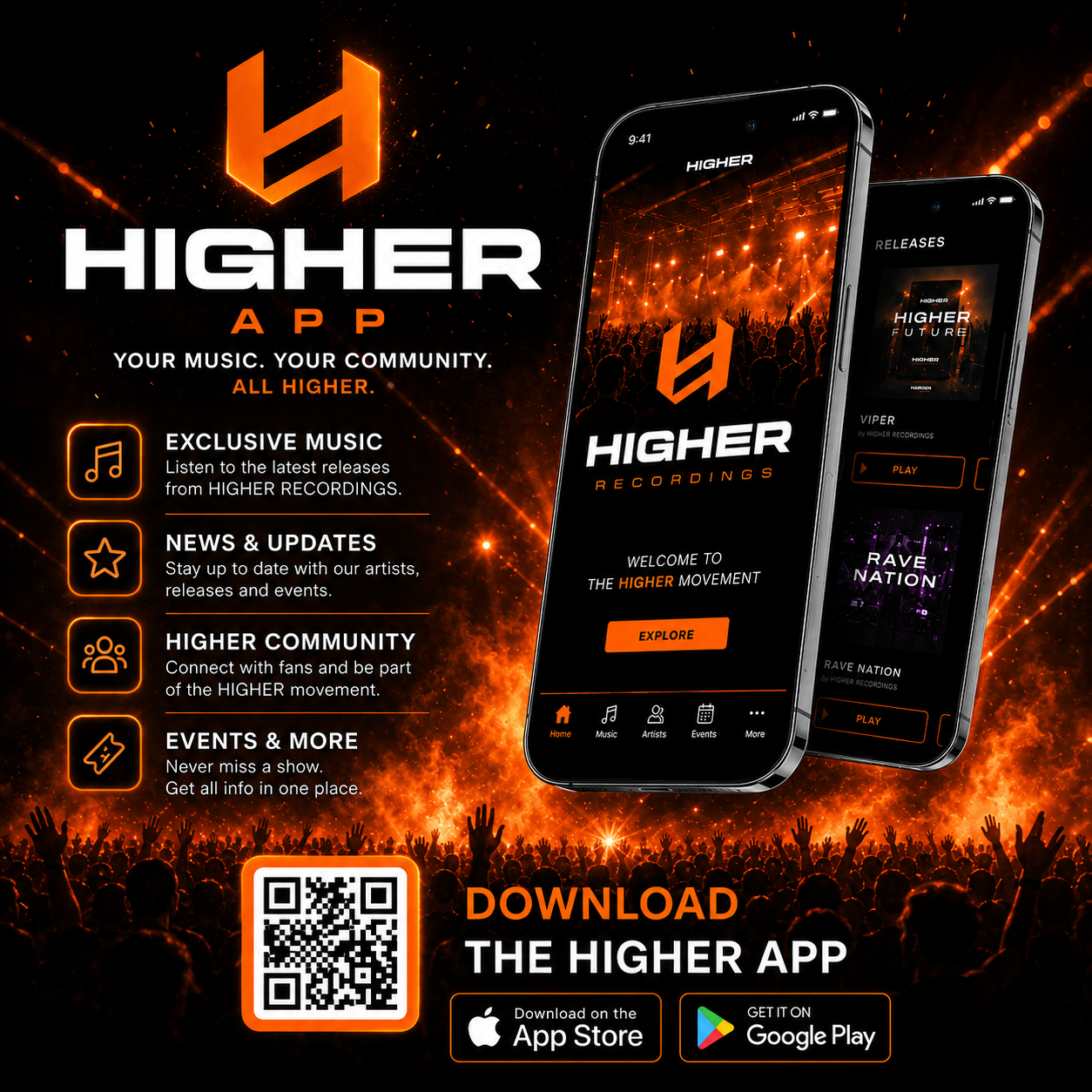 HIGHER RECORDINGS LAUNCH NEW COMMUNITY APP